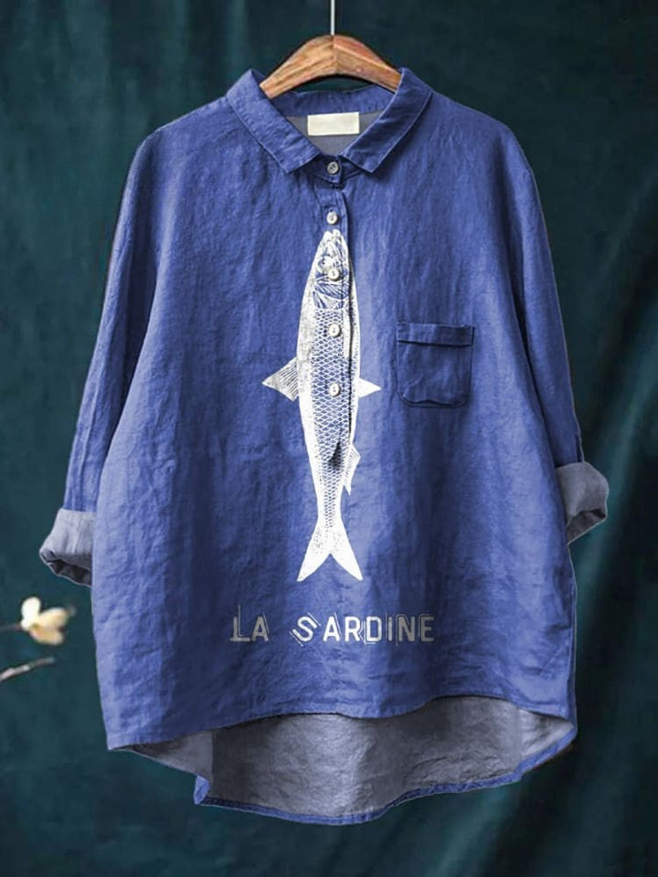 Lily™ - Sardine Print Shirt