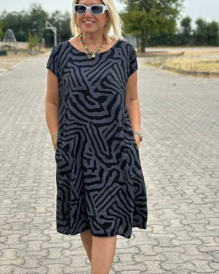 Catherine™ - Easygoing Patterned Dress