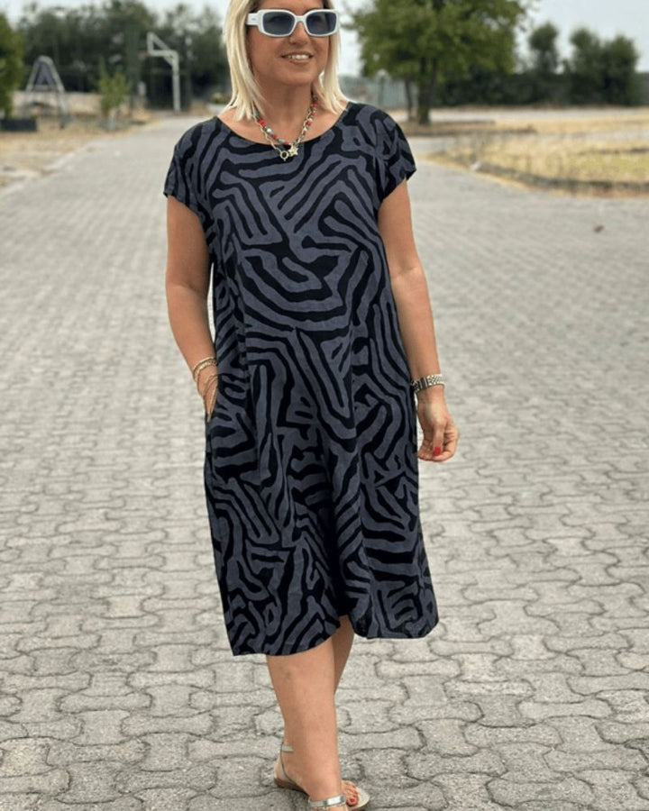 Catherine™ - Easygoing Patterned Dress