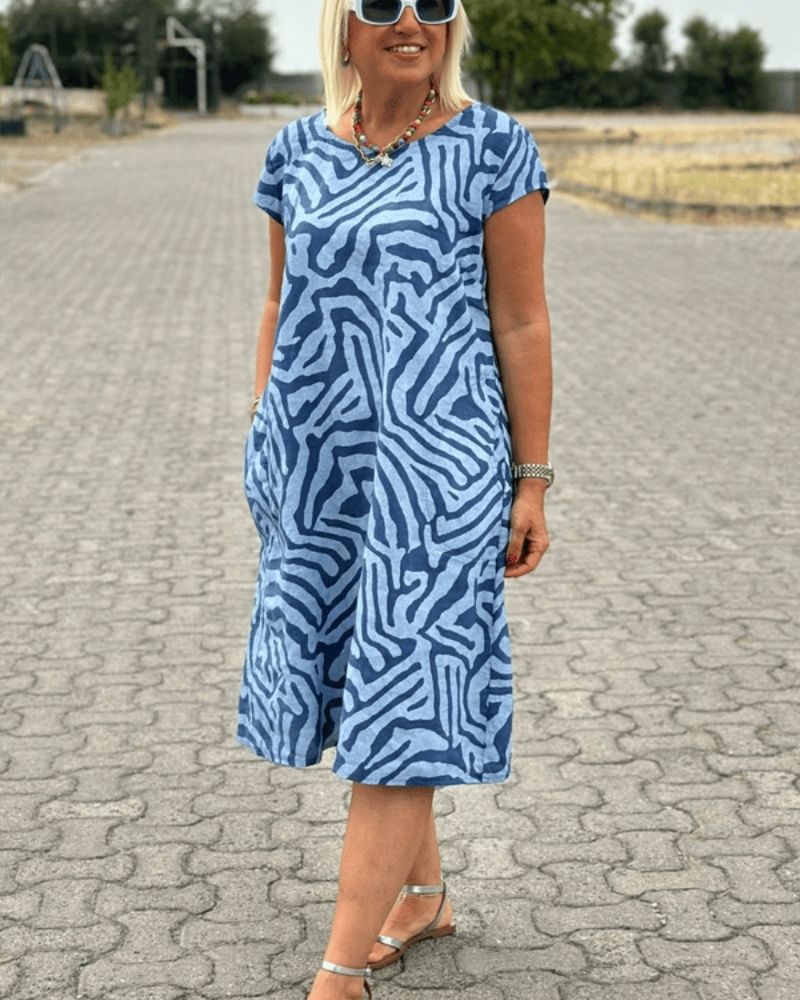 Catherine™ - Easygoing Patterned Dress