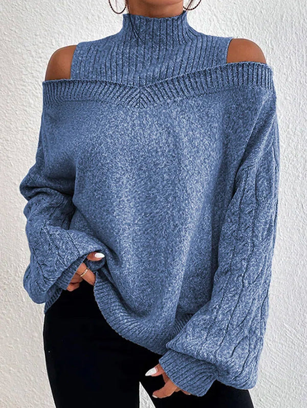 Bonnie™ - Off-Shoulder Cutout Knit Sweater