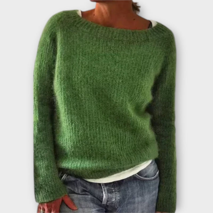 Regine™ - Cozy Solid Knit Sweater