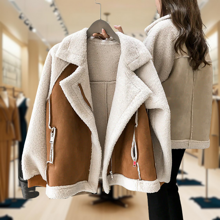 Erin™ - Faux Shearling Zip Jacket