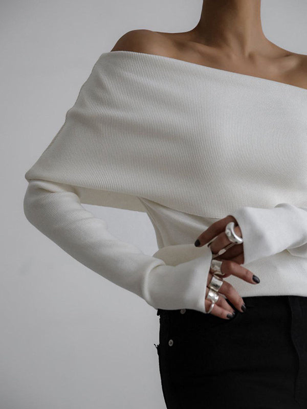 Erica™ - Off-Shoulder Elegance Sweater