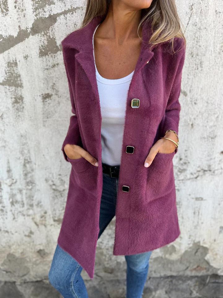 Ember™ - Chic Single-Breasted Coat with Lapels