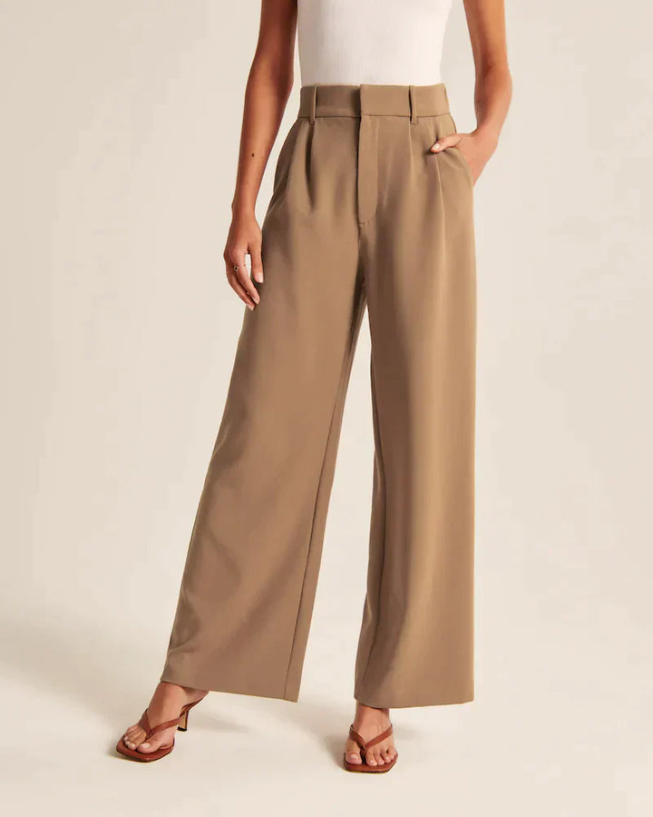 Custom Fit Wide-Leg Trousers