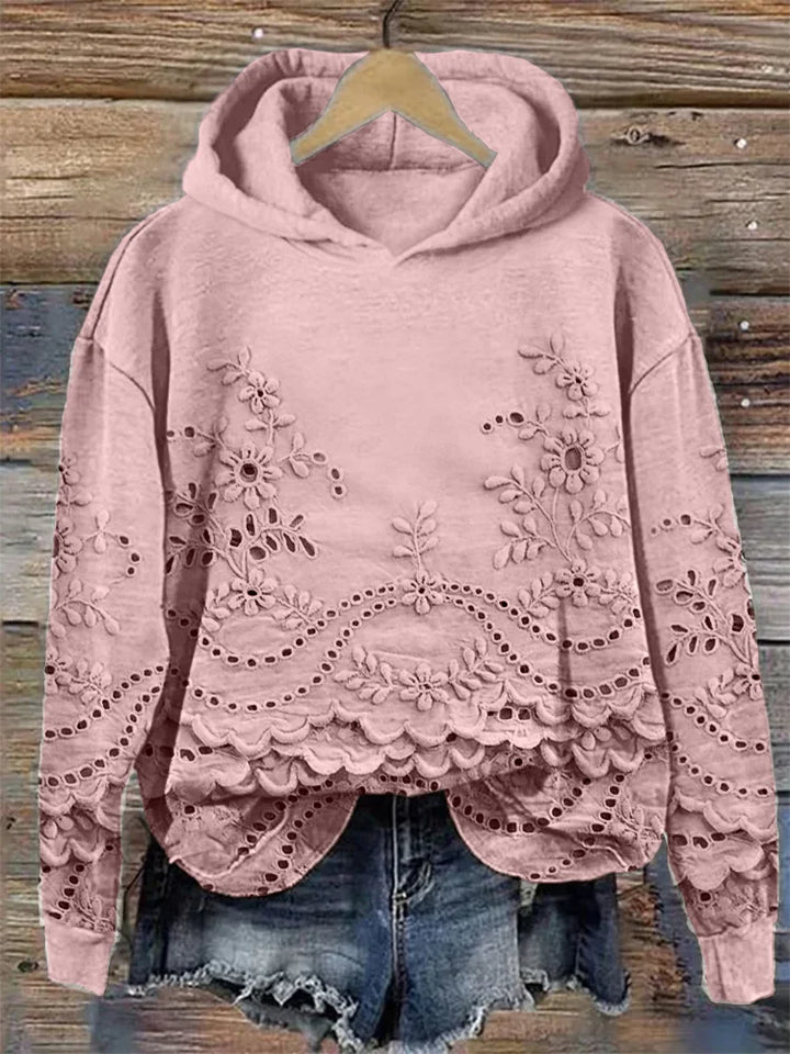 Saska™ - Floral Embroidered Hoodie