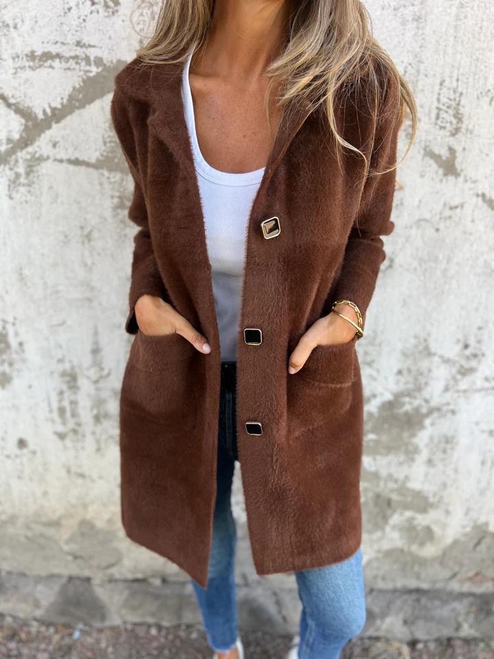 Ember™ - Chic Single-Breasted Coat with Lapels