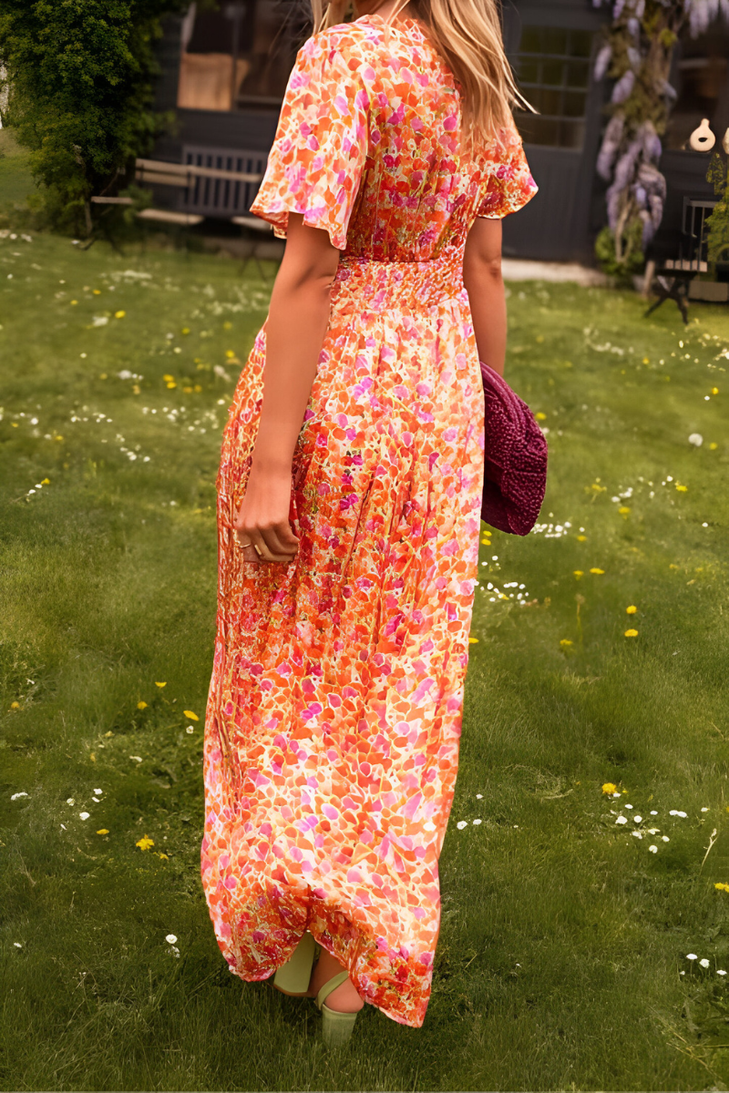 Norma™ - Elegant V-Neck Maxi Dress