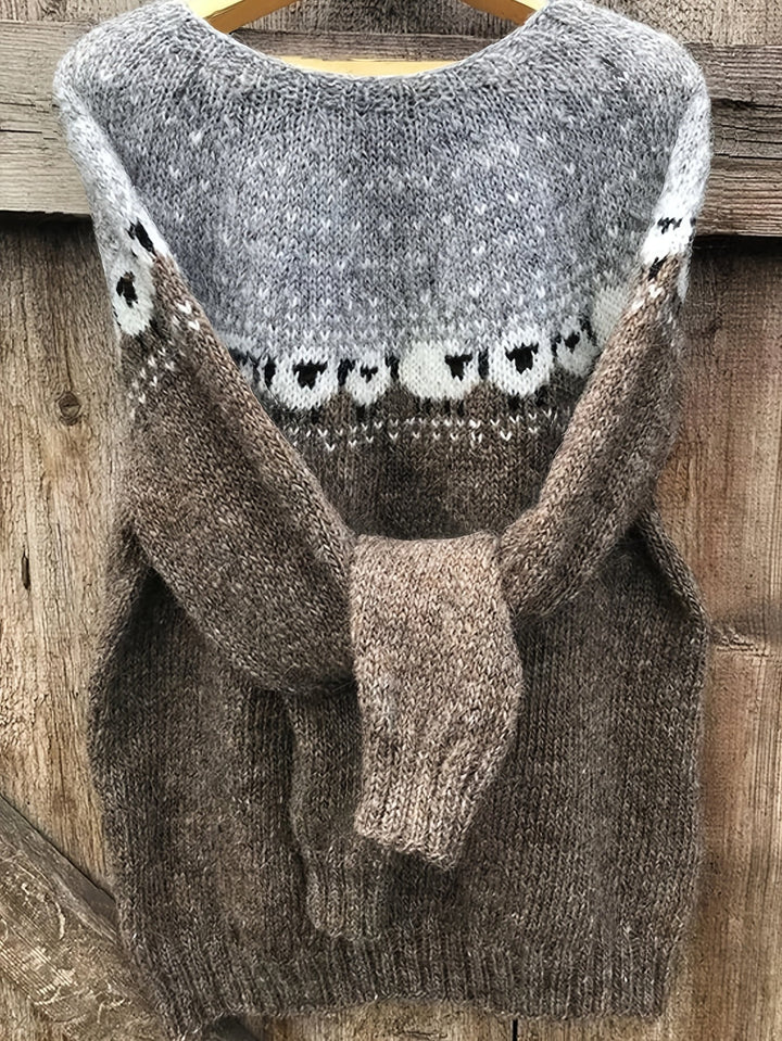 Nordic™ - Stylish Winter Sweater with Sheep Jacquard Design