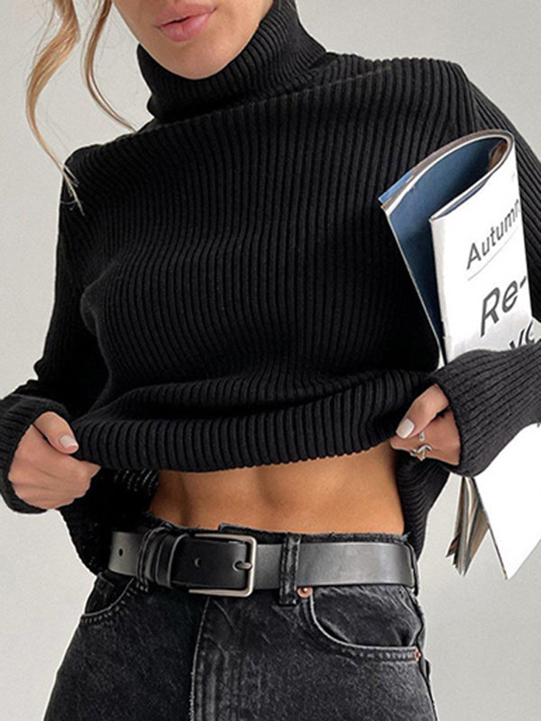 Celeste™ - Ribbed Turtleneck Knit Sweater