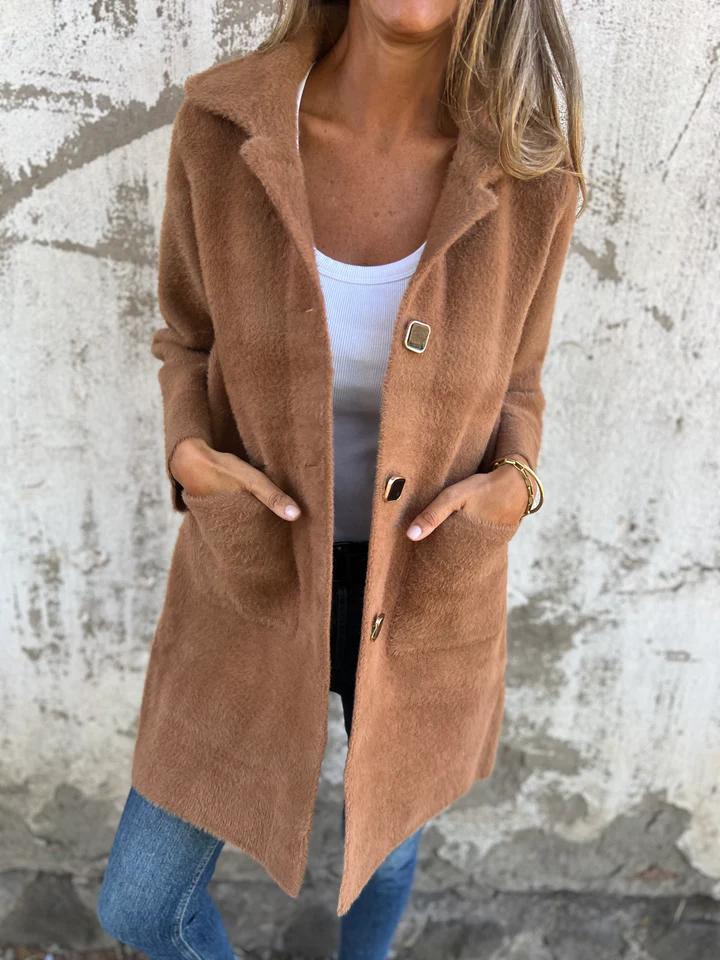 Ember™ - Chic Single-Breasted Coat with Lapels