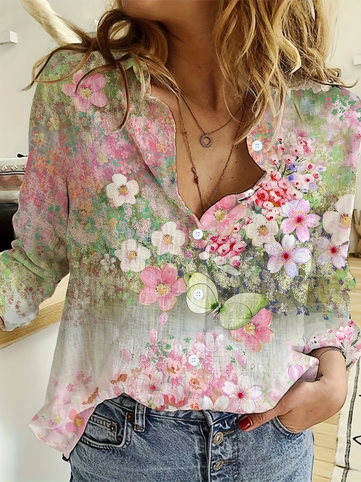 LUCIA™ - Bohemian Floral Blouse