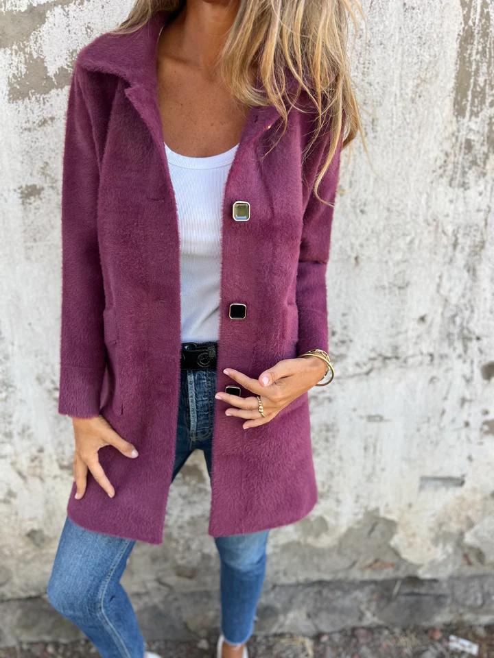 Ember™ - Chic Single-Breasted Coat with Lapels