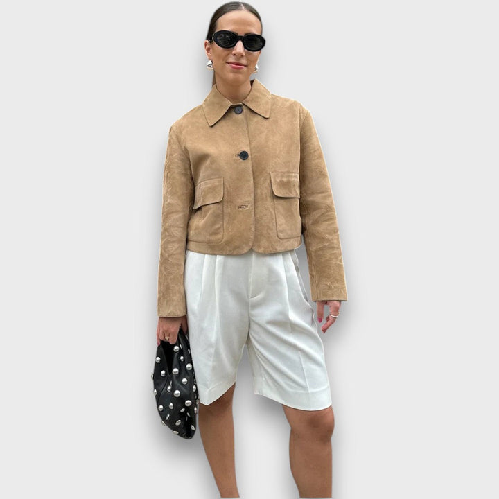 Naomi™ - Classic Cut Elegant Suede Jacket