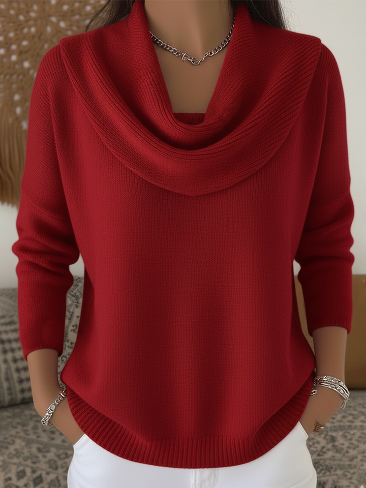 Carolia™ - Chic Cowl Neck Sweater