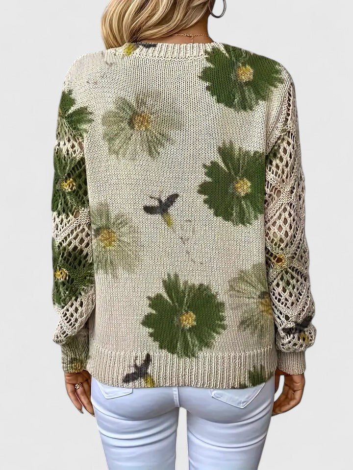 Mae™ - Chic Floral Pattern Sweater