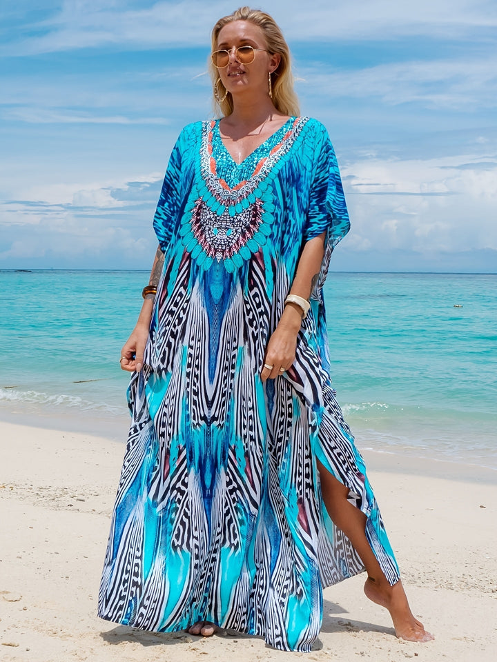 Viola™ - Coastal Breeze Kaftan Dress