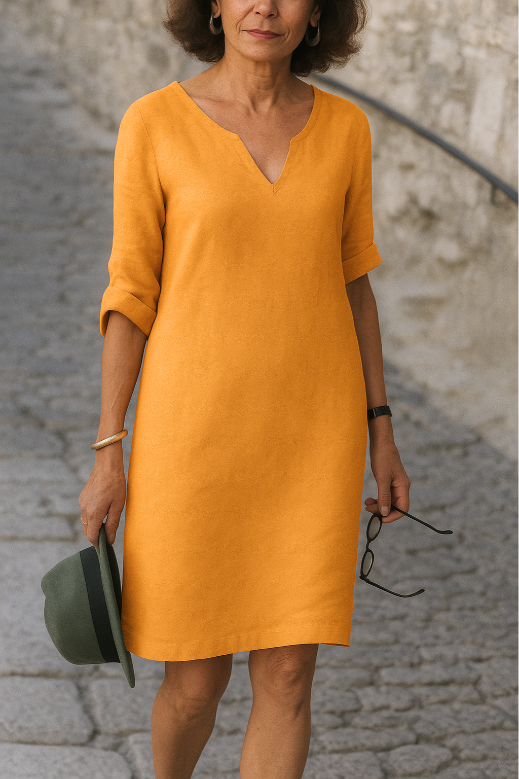 Claudia™ - Sophisticated V-Neck Dress