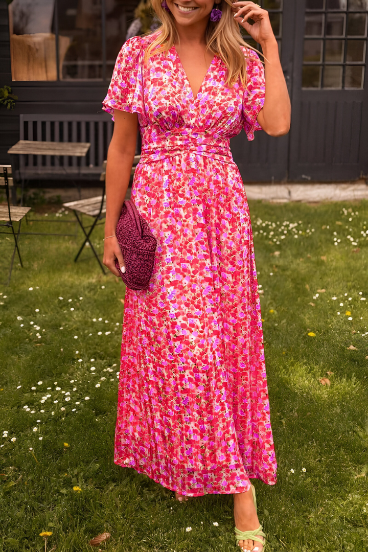 Norma™ - Elegant V-Neck Maxi Dress