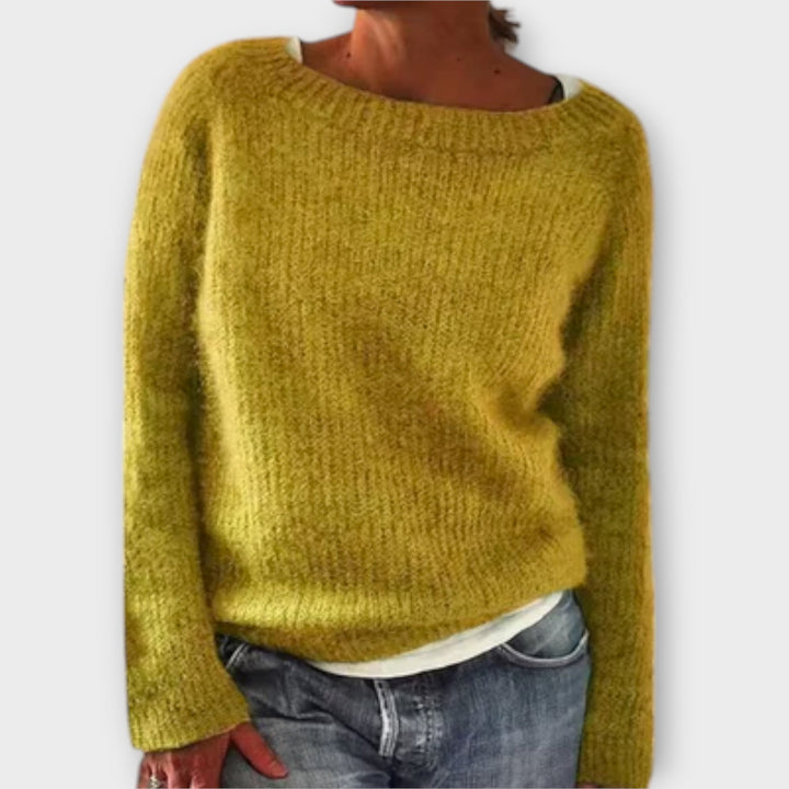 Regine™ - Cozy Solid Knit Sweater