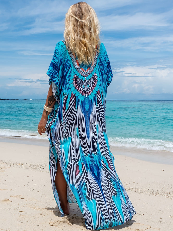 Viola™ - Coastal Breeze Kaftan Dress