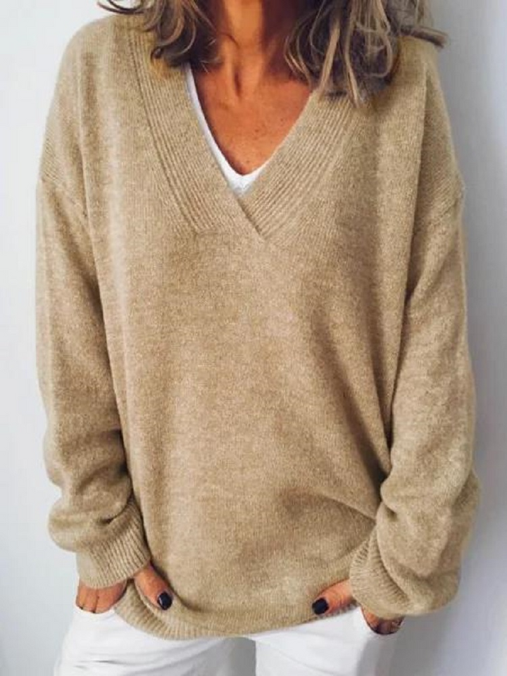 Monika™ - V-Neck Cashmere Sweater