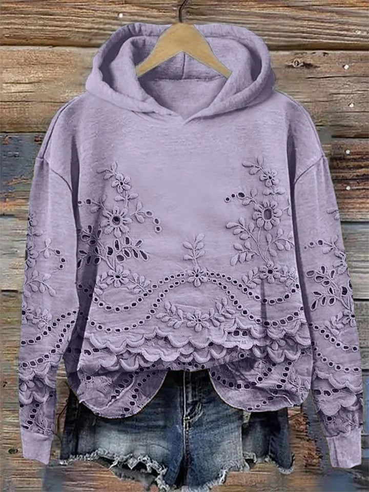 Saska™ - Floral Embroidered Hoodie
