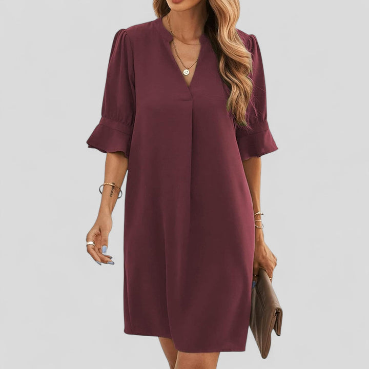 Ruth™ - Chic V-Neck Dress for Everyday Wear