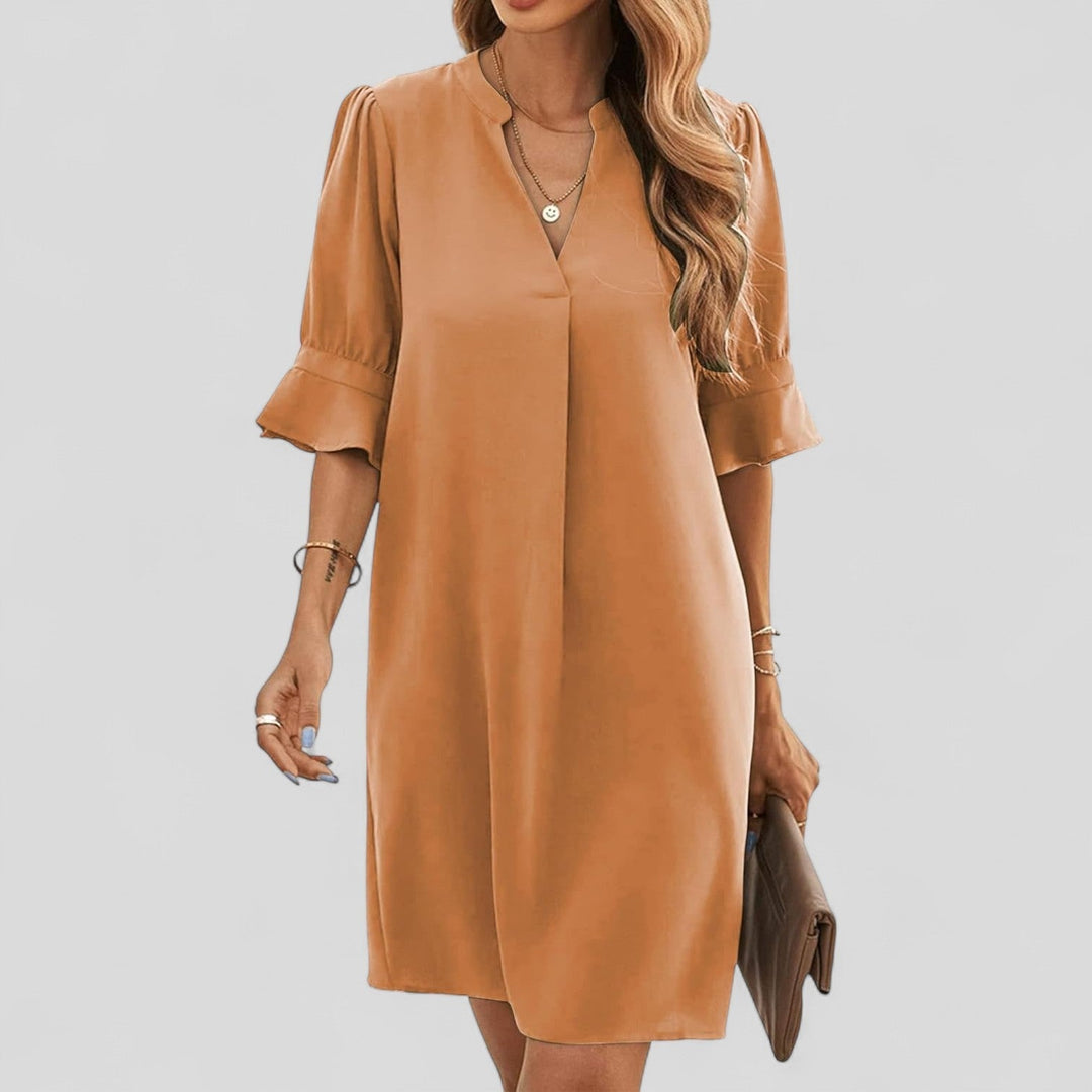 Ruth™ - Chic V-Neck Dress for Everyday Wear