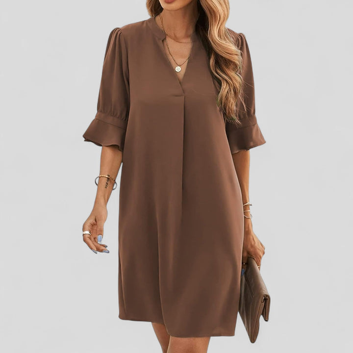 Ruth™ - Chic V-Neck Dress for Everyday Wear