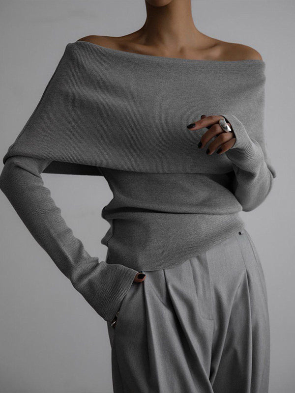 Erica™ - Off-Shoulder Elegance Sweater