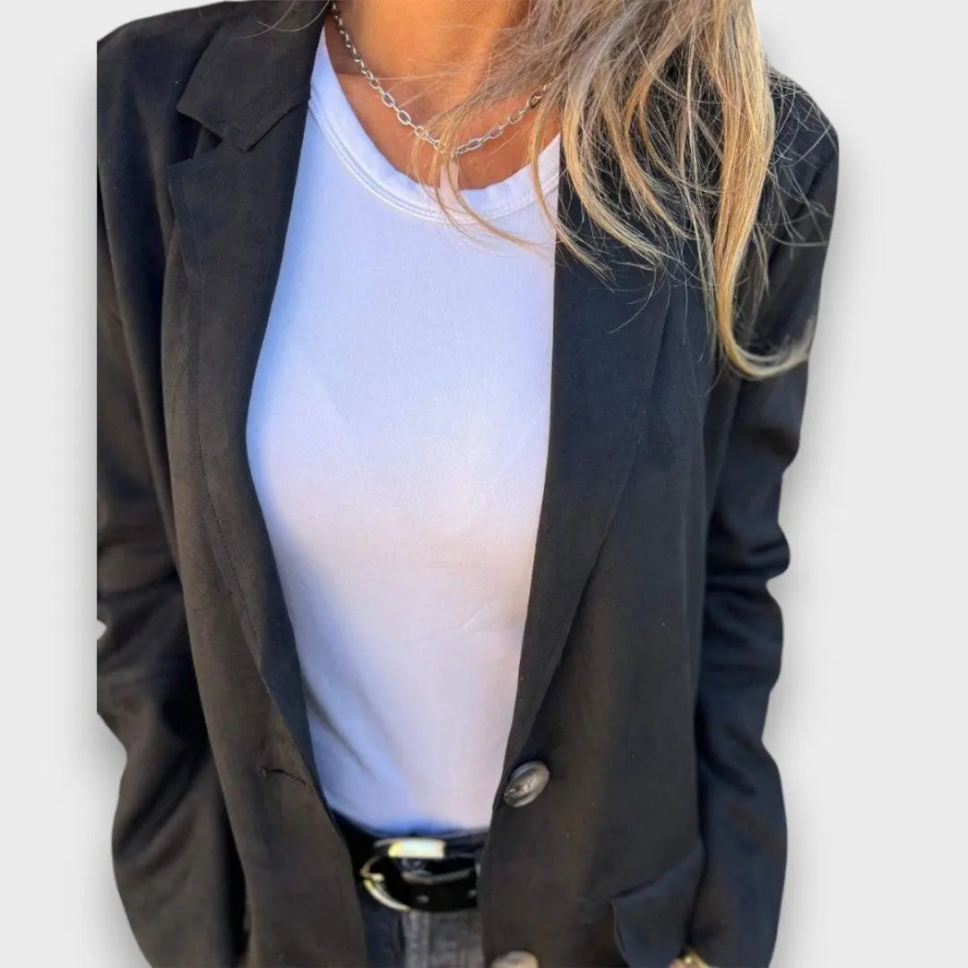 Eloise™ - Cozy Camel Blazer-Cardigan