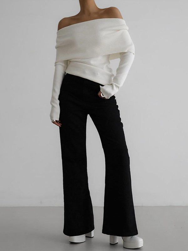 Erica™ - Off-Shoulder Elegance Sweater