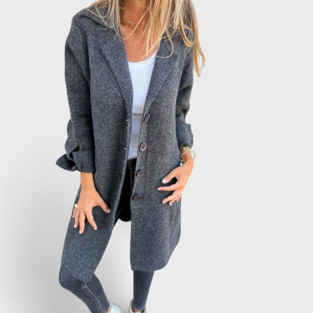 Mirel™ - Chic Lapel Long Coat