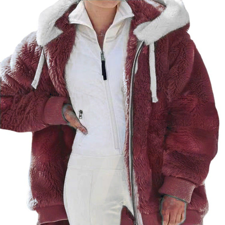 Frances™ - Women's Hooded Winter Jacket with Zipper