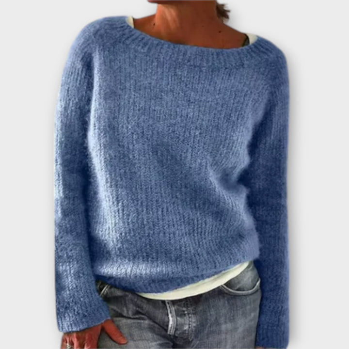 Regine™ - Cozy Solid Knit Sweater