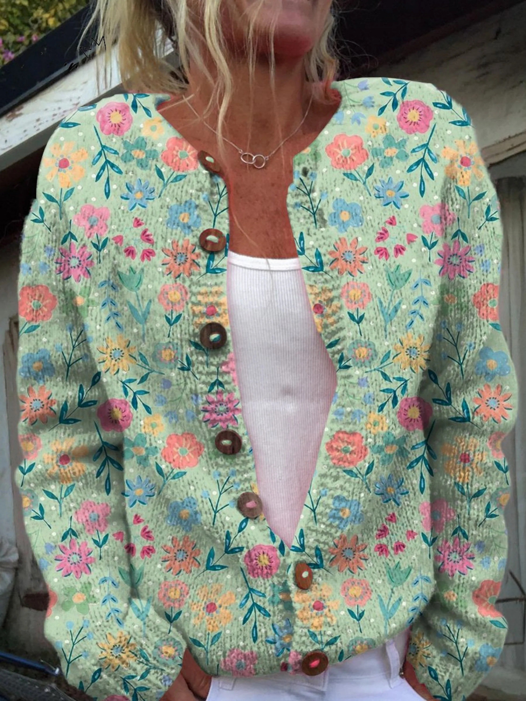 Floral Breeze™ - Button-Up Summer Cardigan Sweater