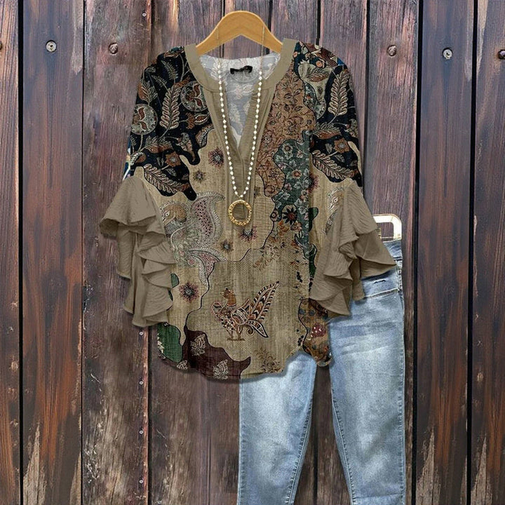 Naomi™ - Elegant Vintage Casual Blouse