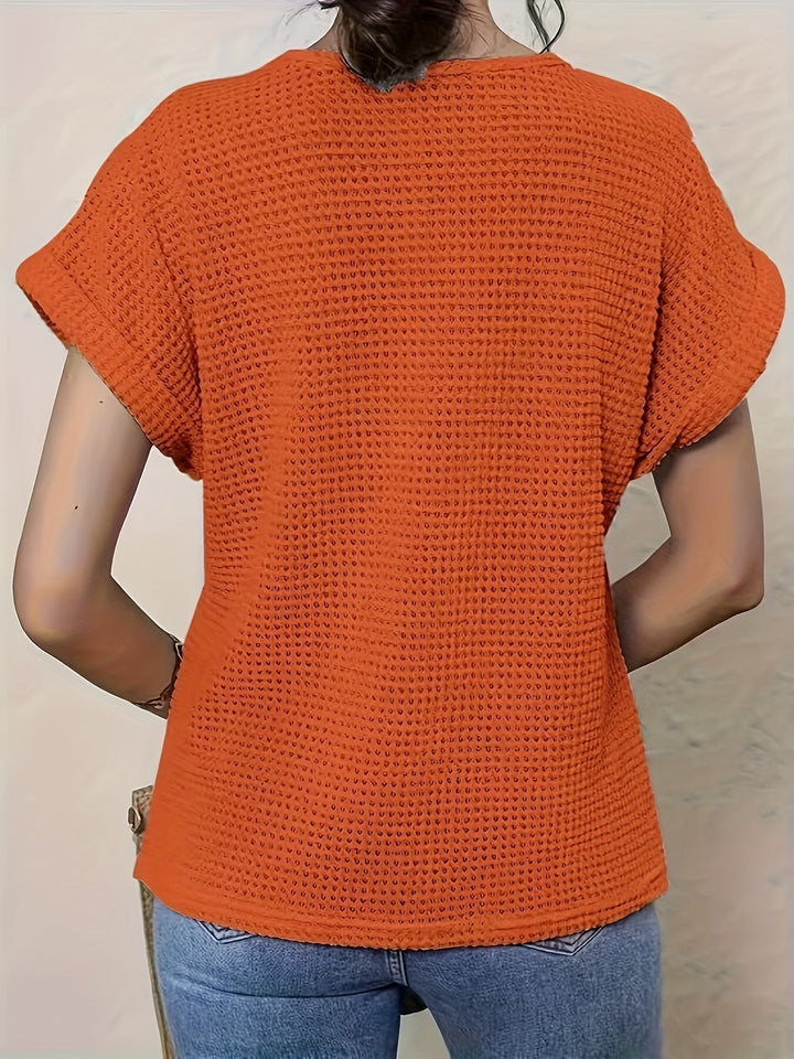 Rosa™ - Round Neck Top with Lace Trim