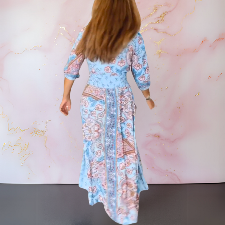 Natalie™ - Elegant V-Neck Maxi Dress