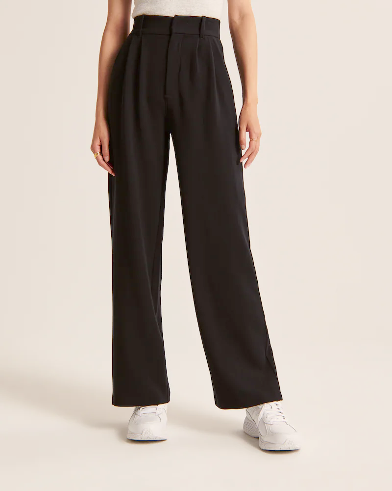Custom Fit Wide-Leg Trousers