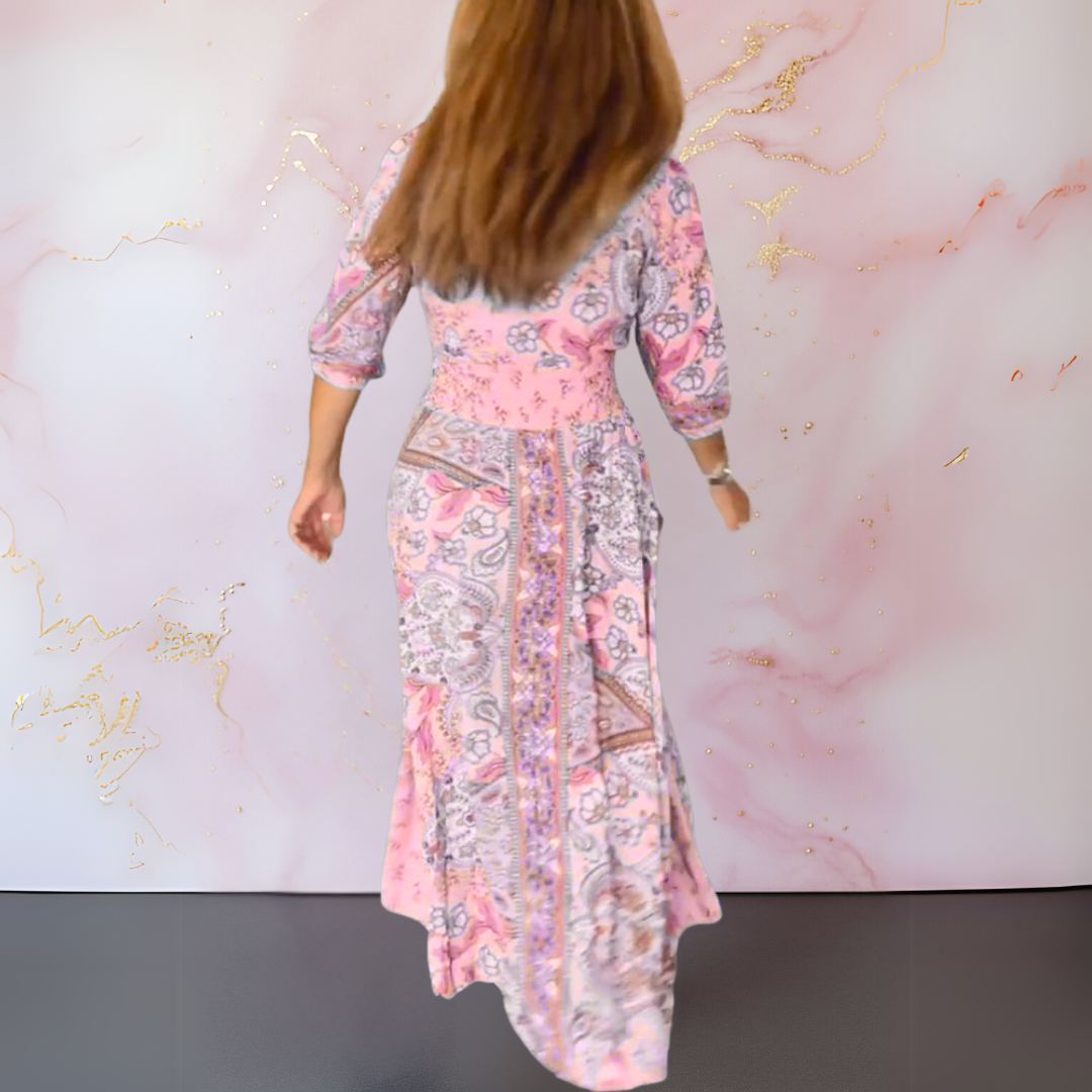 Natalie™ - Elegant V-Neck Maxi Dress