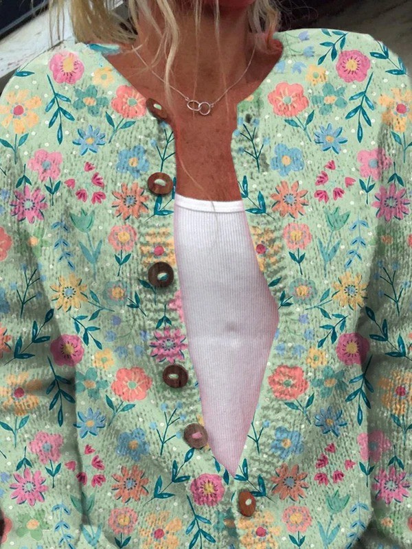 Floral Breeze™ - Button-Up Summer Cardigan Sweater