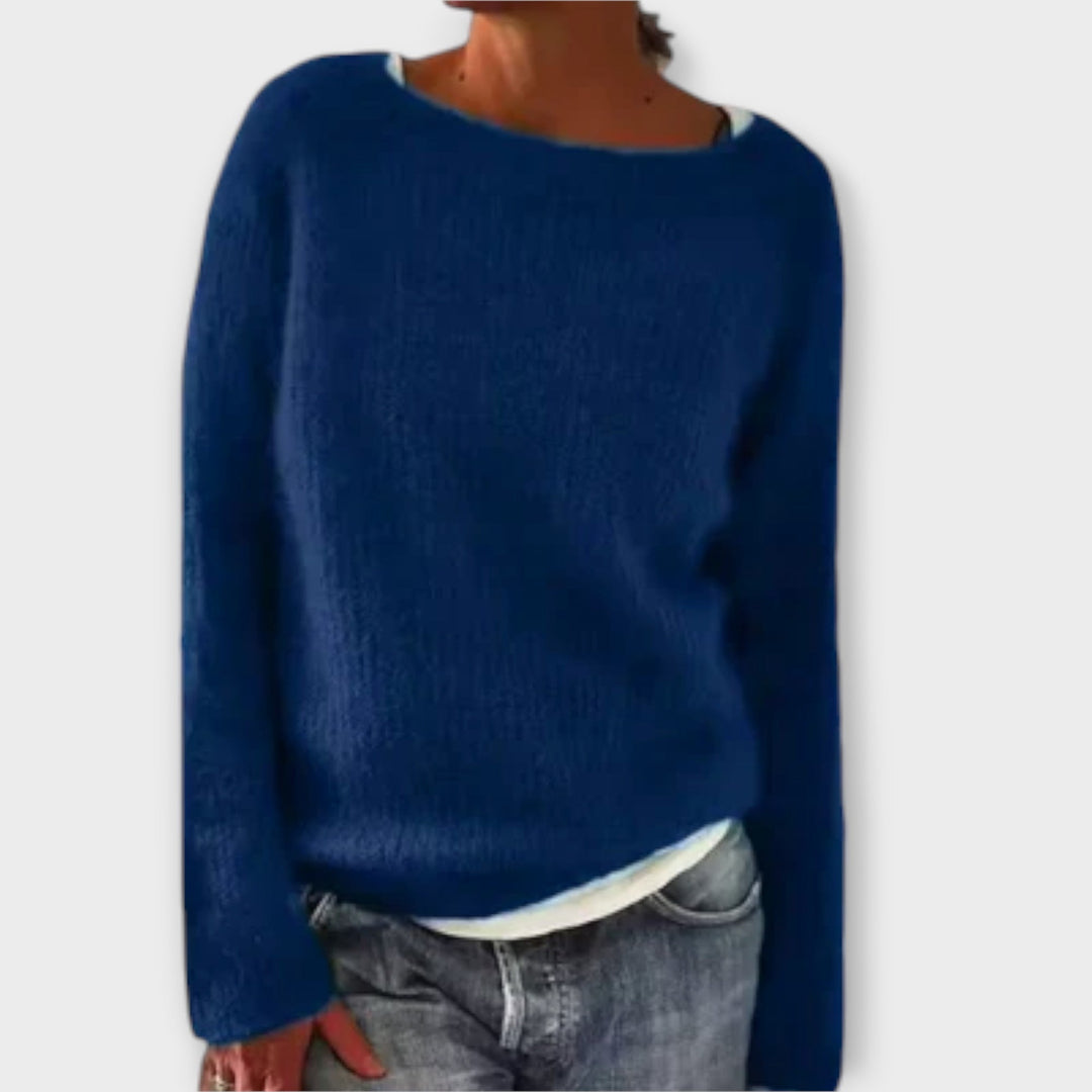 Regine™ - Cozy Solid Knit Sweater