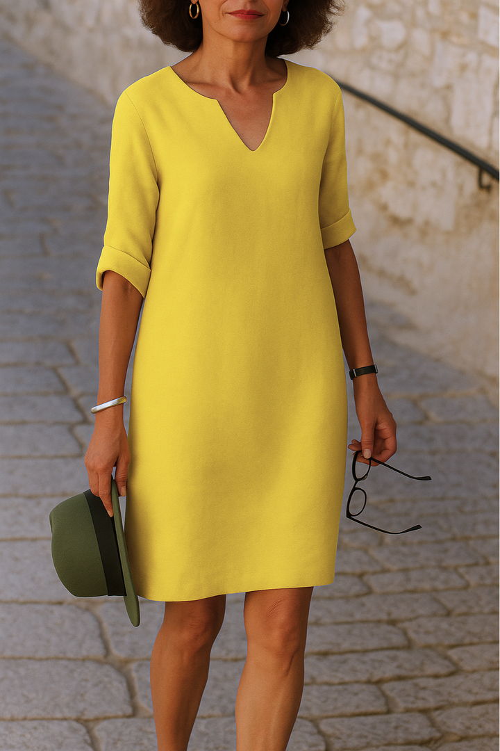 Claudia™ - Sophisticated V-Neck Dress