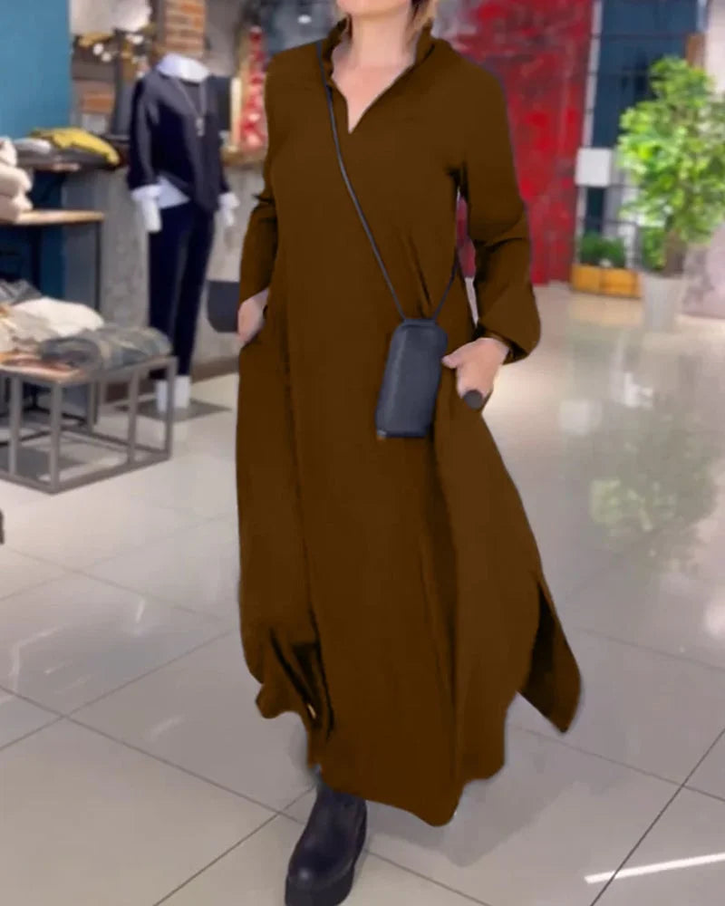 Vayla™ - Elegant Maxi Dress with Side Slits