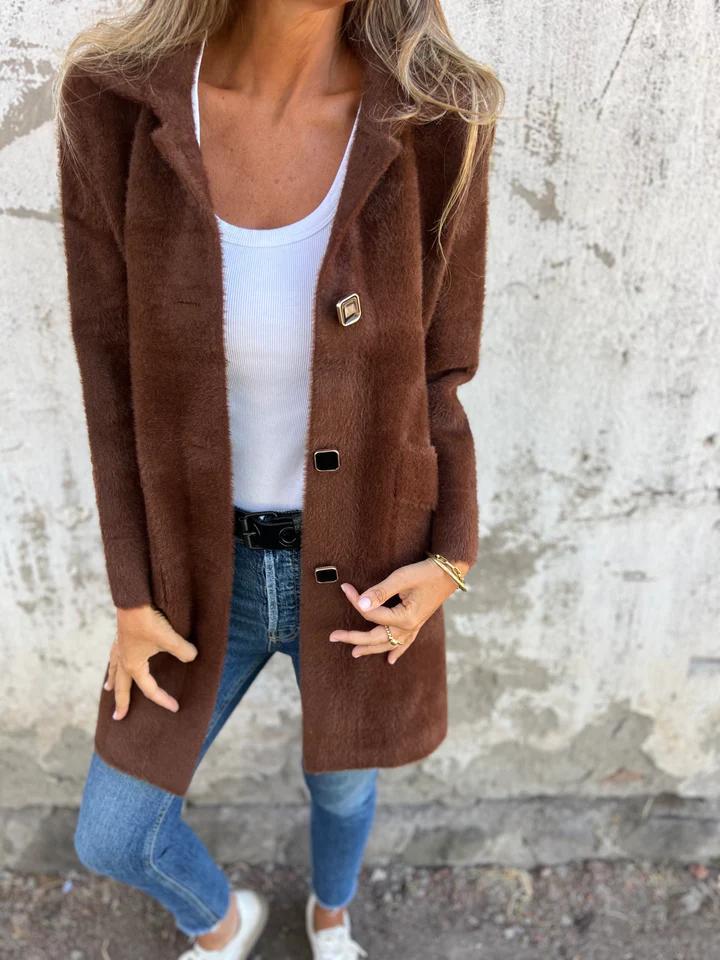 Ember™ - Chic Single-Breasted Coat with Lapels