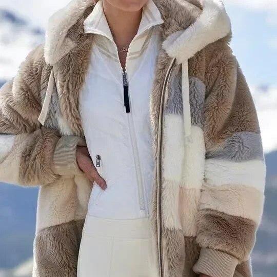 Frances™ - Women's Hooded Winter Jacket with Zipper