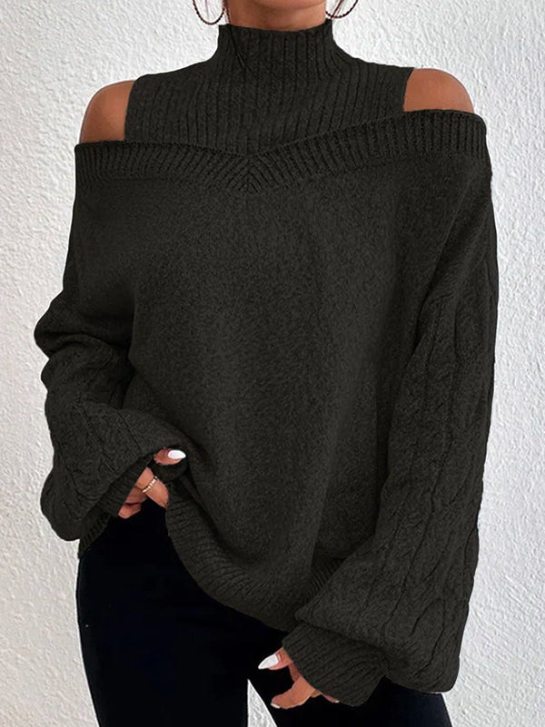 Bonnie™ - Off-Shoulder Cutout Knit Sweater